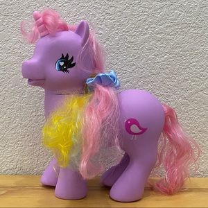 Gi-Go Wonderland 10” Large Purple Unicorn Colorful Hair Bird Collectible Toy